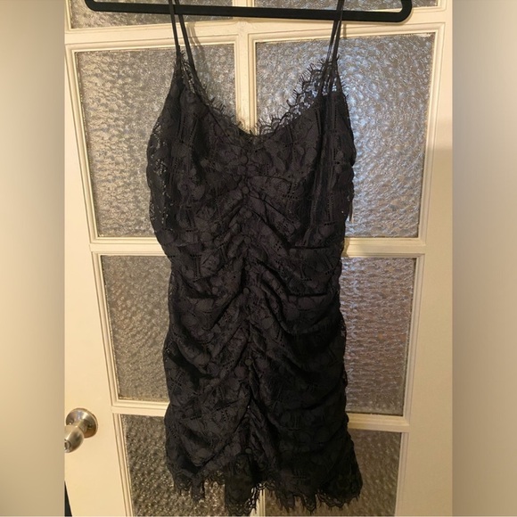 NWT For Love And Lemons Samira Black Lace Mini Dress Size XL Ret $198 - Picture 11 of 15